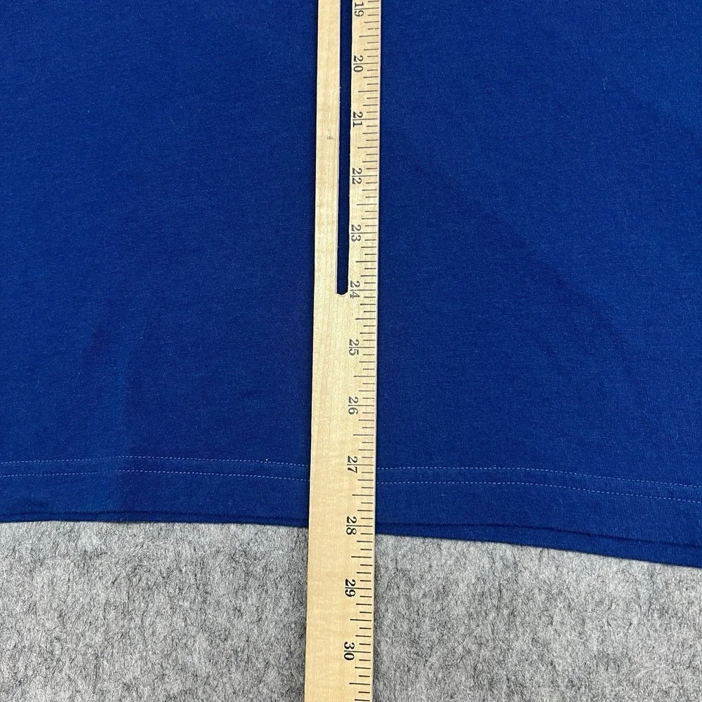 Banana Republic Shirt Mens XL Blue Crew Neck Neapolitan Slice Pizza Casual Tee‎